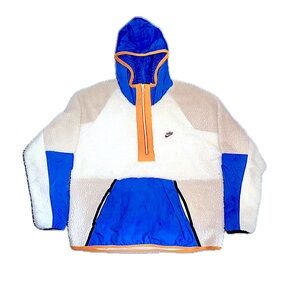 Nike Unisex Long Sleeves Shearling Logo s White BV3767-133